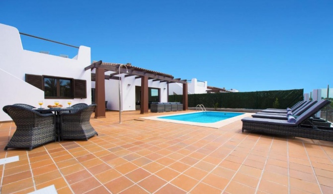 5 star luxury villa, private heated pool, golf & sea views.